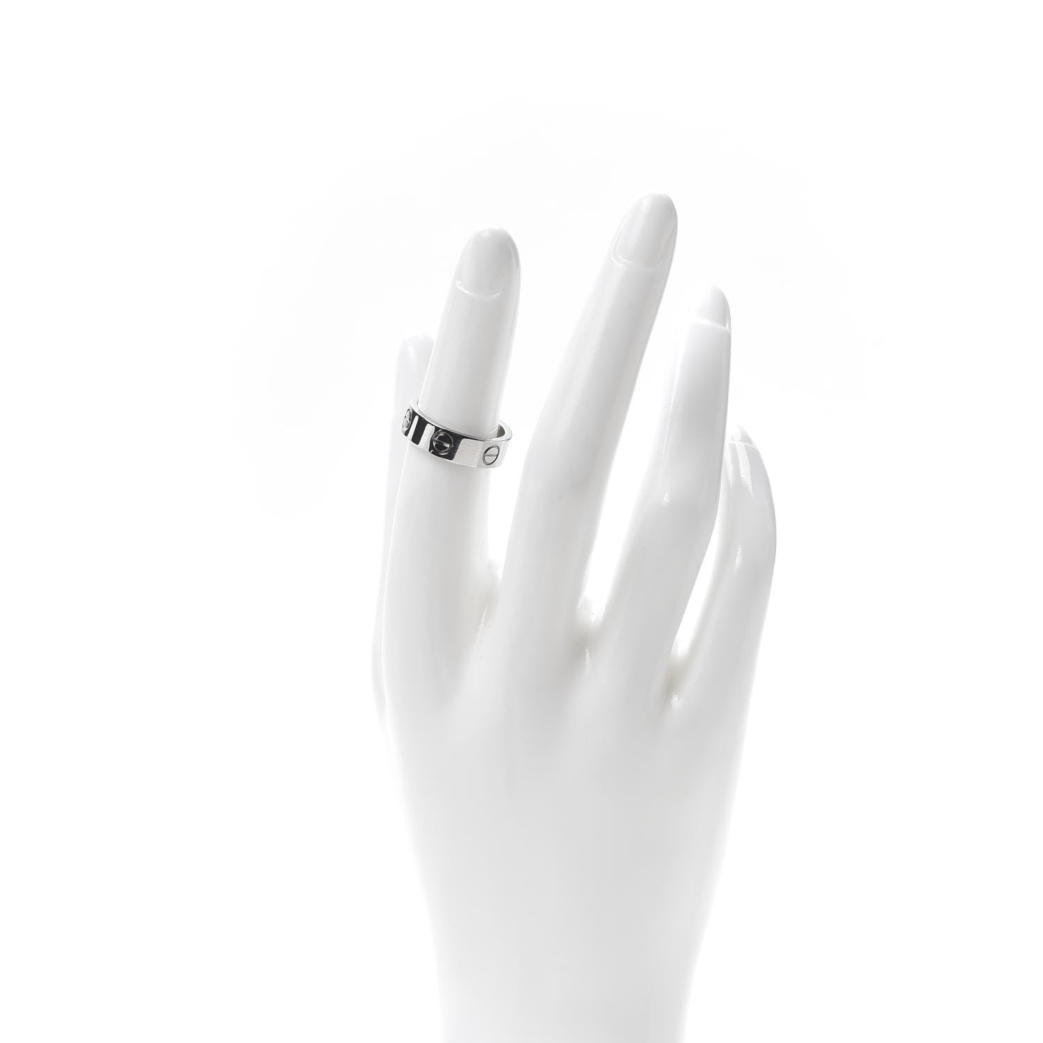 Cartier 18K White Gold 5.5mm LOVE Ring 51 5.75 2 of 4