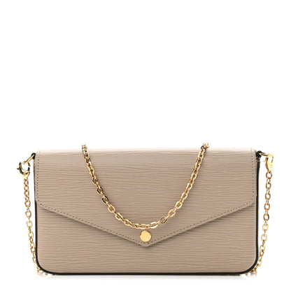 Louis Vuitton Epi Felicie Pochette Chain Wallet Galet 3 of 11