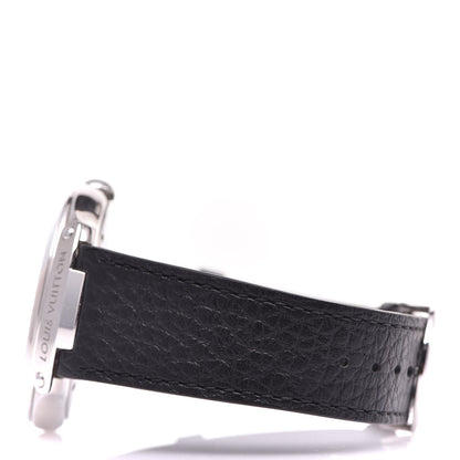 Louis Vuitton Stainless Steel Calfskin 40mm Fifty-Five GMT Automatic Watch Black 5 of 10