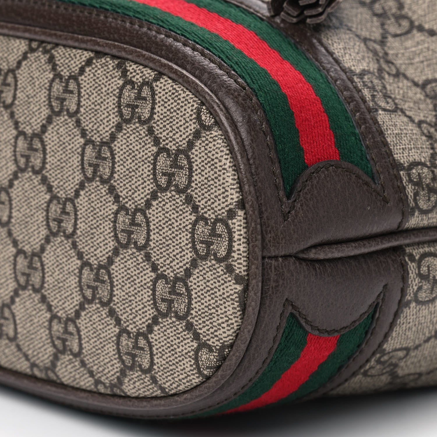 Gucci GG Supreme Monogram Web Small Ophidia Bucket Bag Brown 5 of 5
