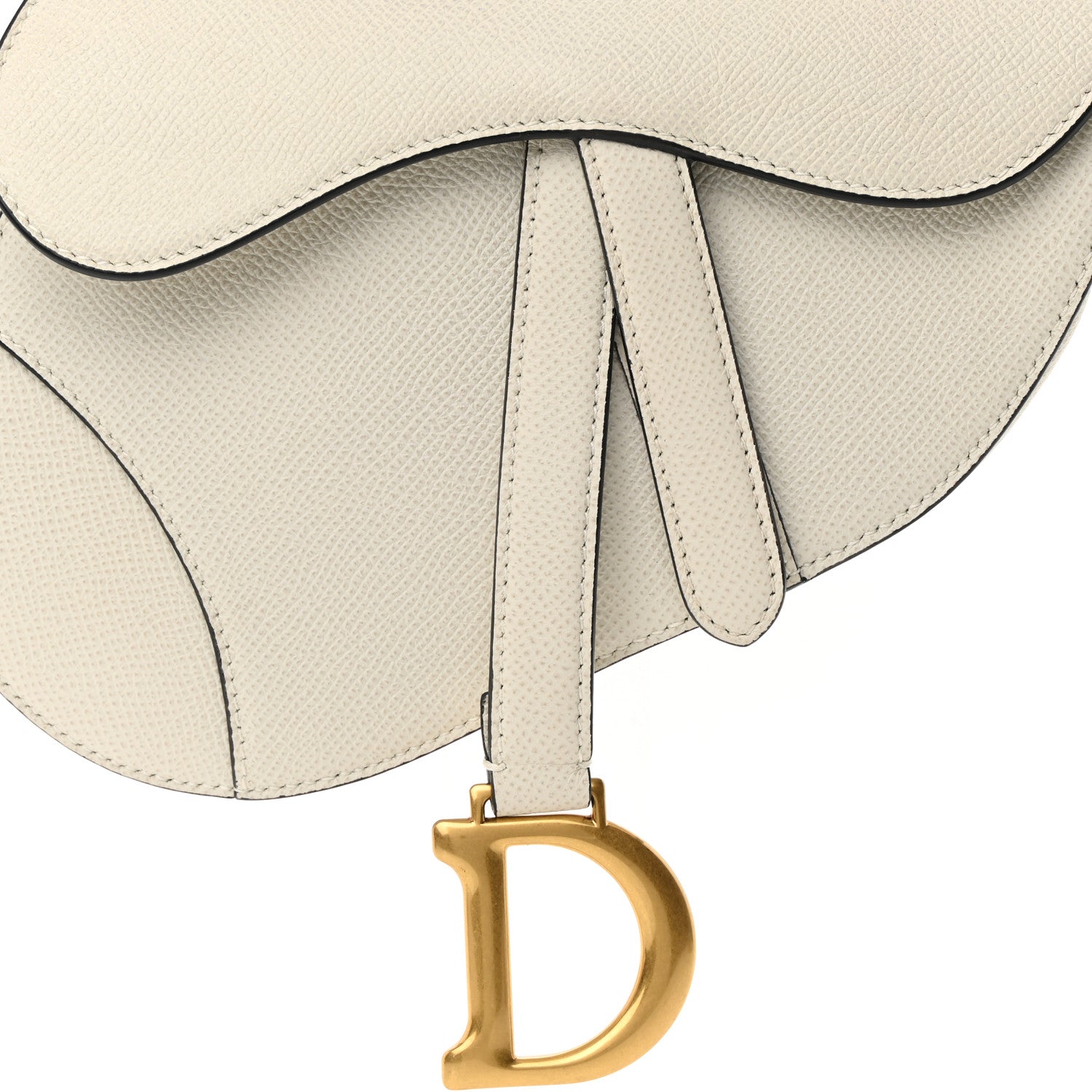 Christian Dior Grained Calfskin Mini Saddle Bag White 8 of 12