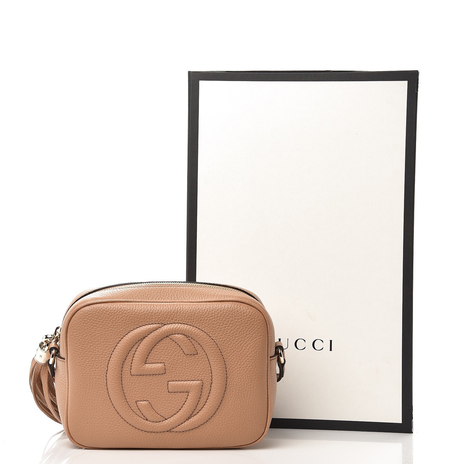 Gucci Pebbled Calfskin Small Soho Disco Bag Camelia 8 of 8