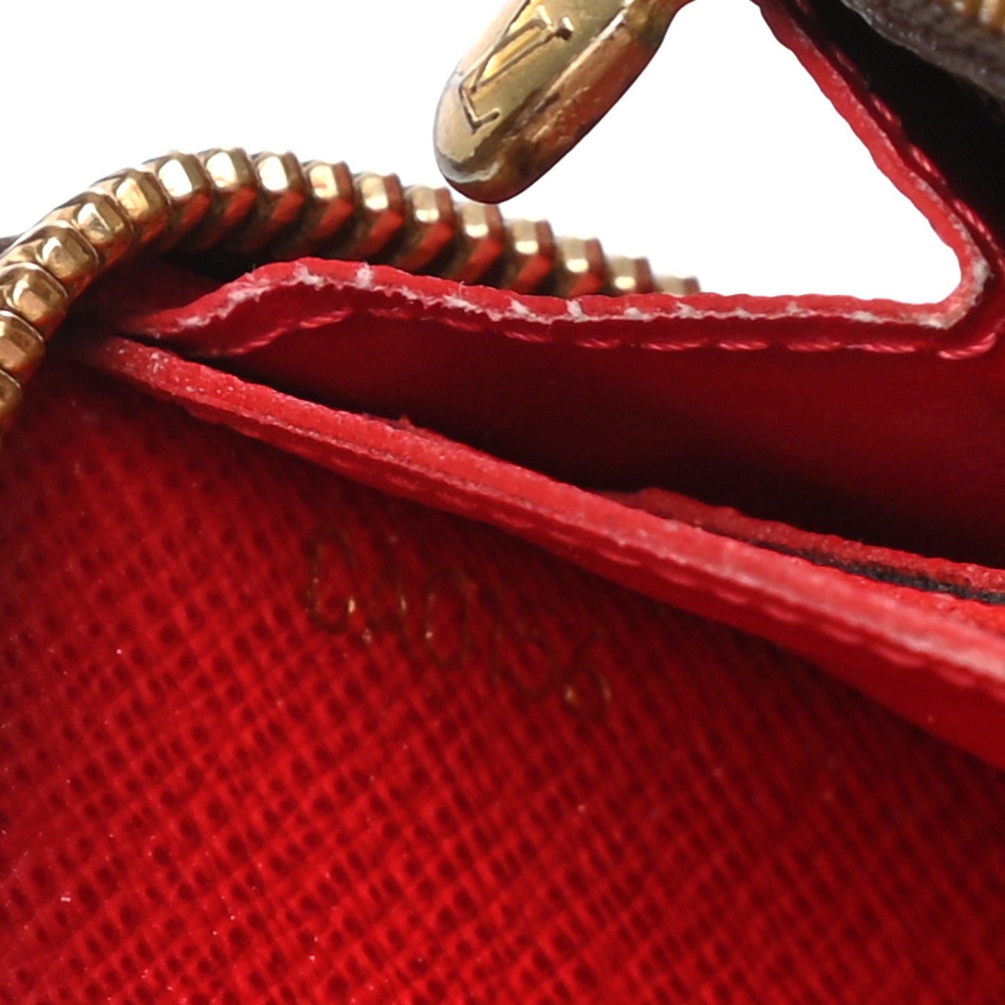 Damier Ebene Clemence Wallet Cherry