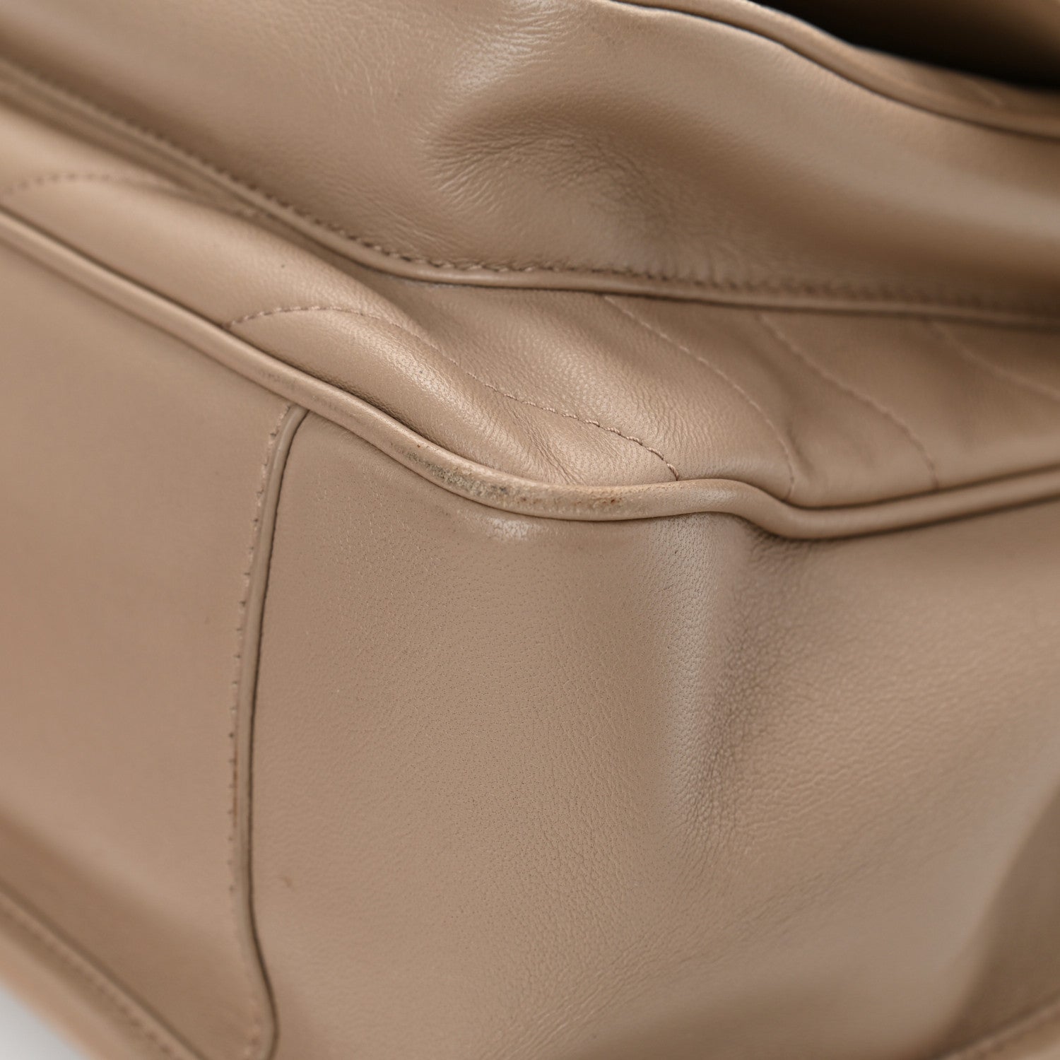 Saint Laurent Lambskin Matelasse Monogram Medium Niki Chain Satchel Dark Beige 9 of 12