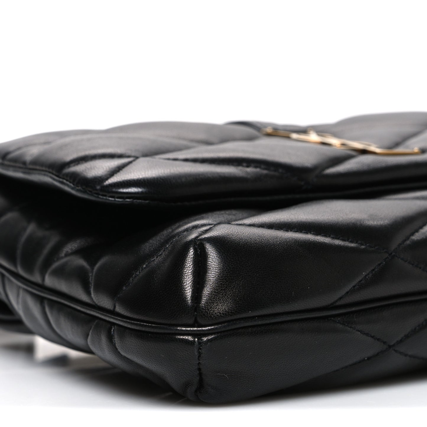 Lambskin Quilted Le 57 Diamond Shoulder Bag Black
