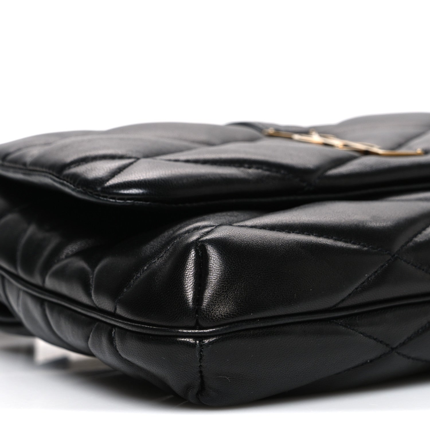 Saint Laurent Lambskin Quilted Le 57 Diamond Shoulder Bag Black 9 of 10