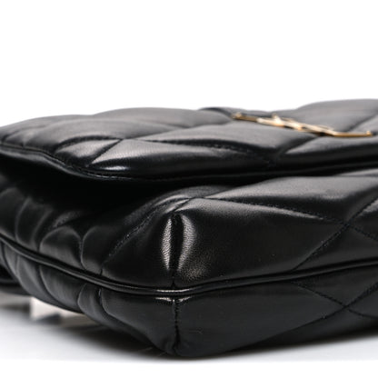 Saint Laurent Lambskin Quilted Le 57 Diamond Shoulder Bag Black 9 of 10