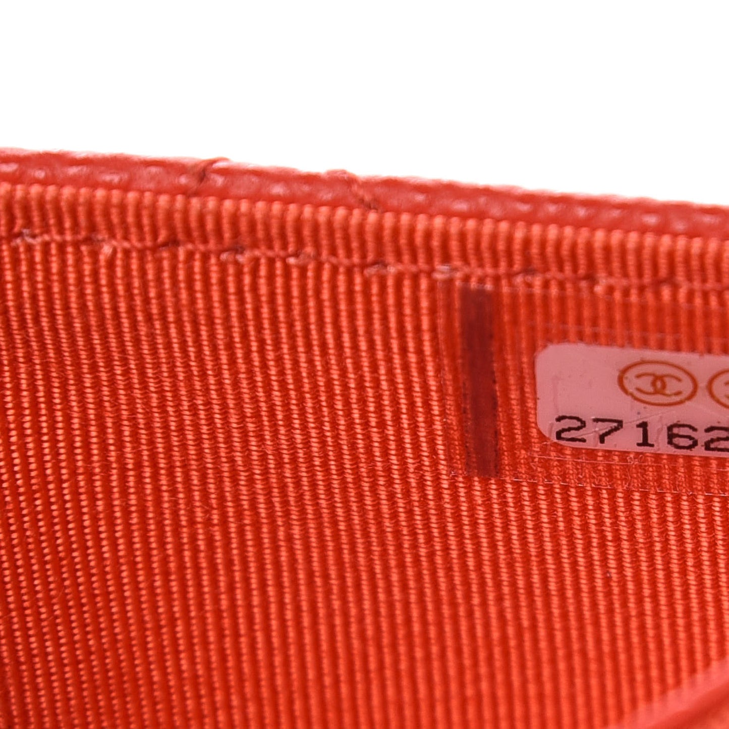 Caviar Quilted Flap Card Holder Red