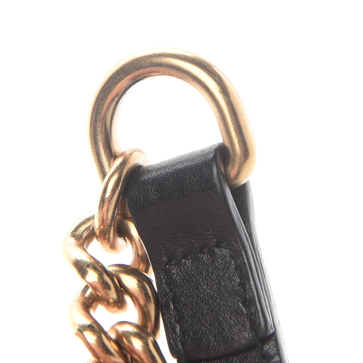 Gucci Calfskin Matelasse Small GG Marmont Chain Shoulder Bag Black 10 of 10