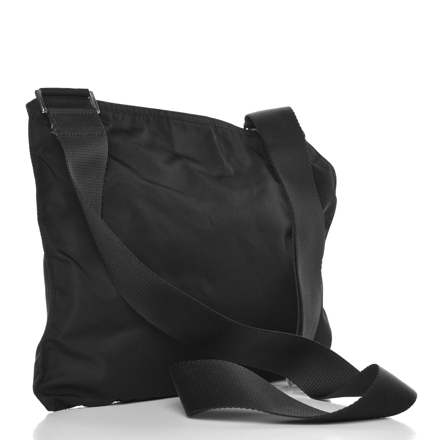 Prada Tessuto Nylon Flat Messenger Bag Black 3 of 7