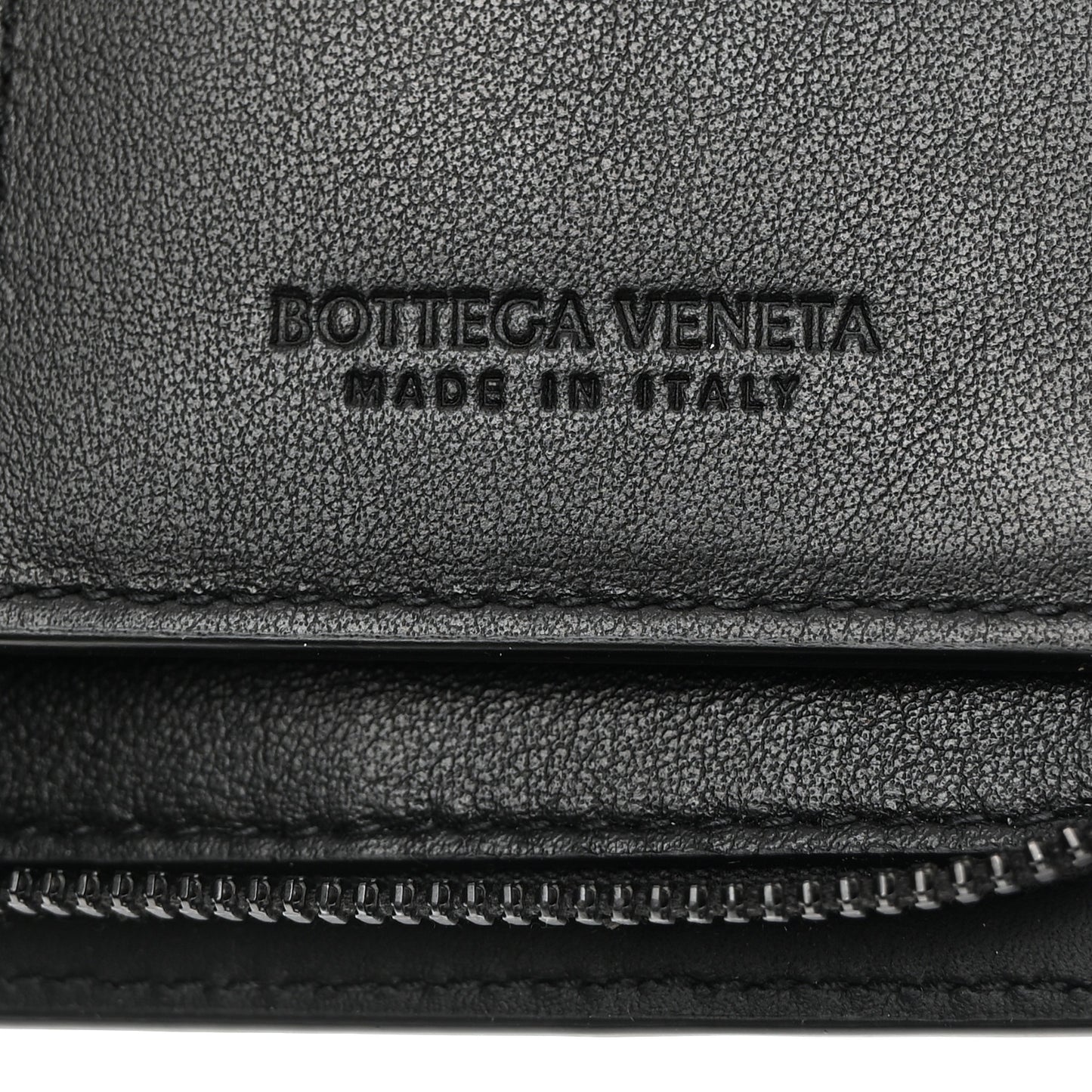 Nappa Intrecciato Zip Around Wallet Black