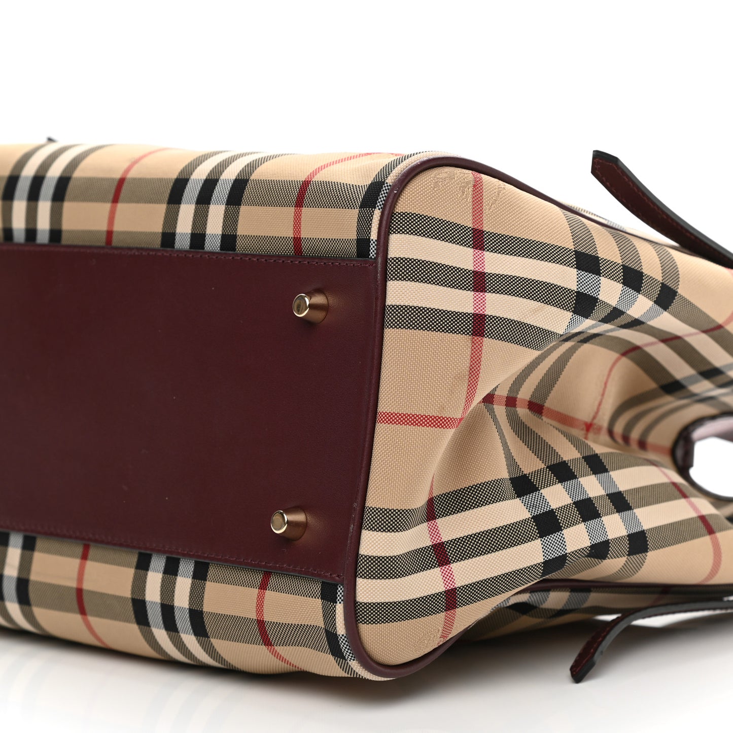 House Check Small Canterbury Tote Military Burgundy