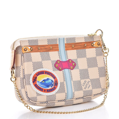 Louis Vuitton Damier Azur Summer Trunks Hawaii Mini Pochette Accessories 4 of 8