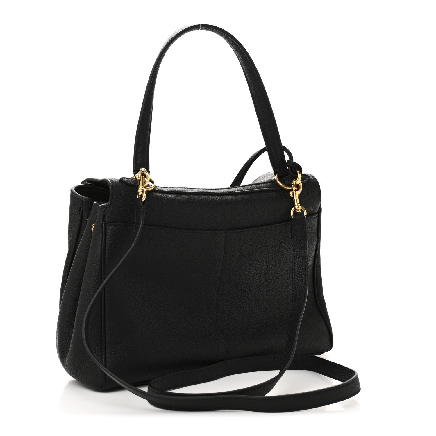 Balenciaga Grained Calfskin Small Rodeo Top Handle Handbag Black 3 of 9