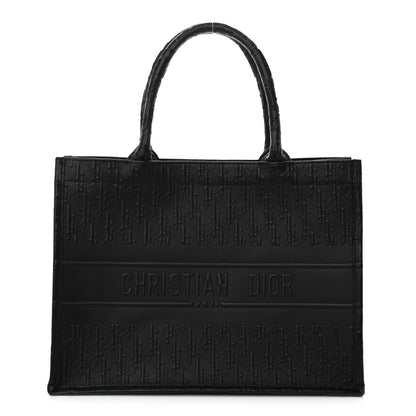 Christian Dior Oblique Calfskin Embossed Medium Book Tote Black 1 of 10