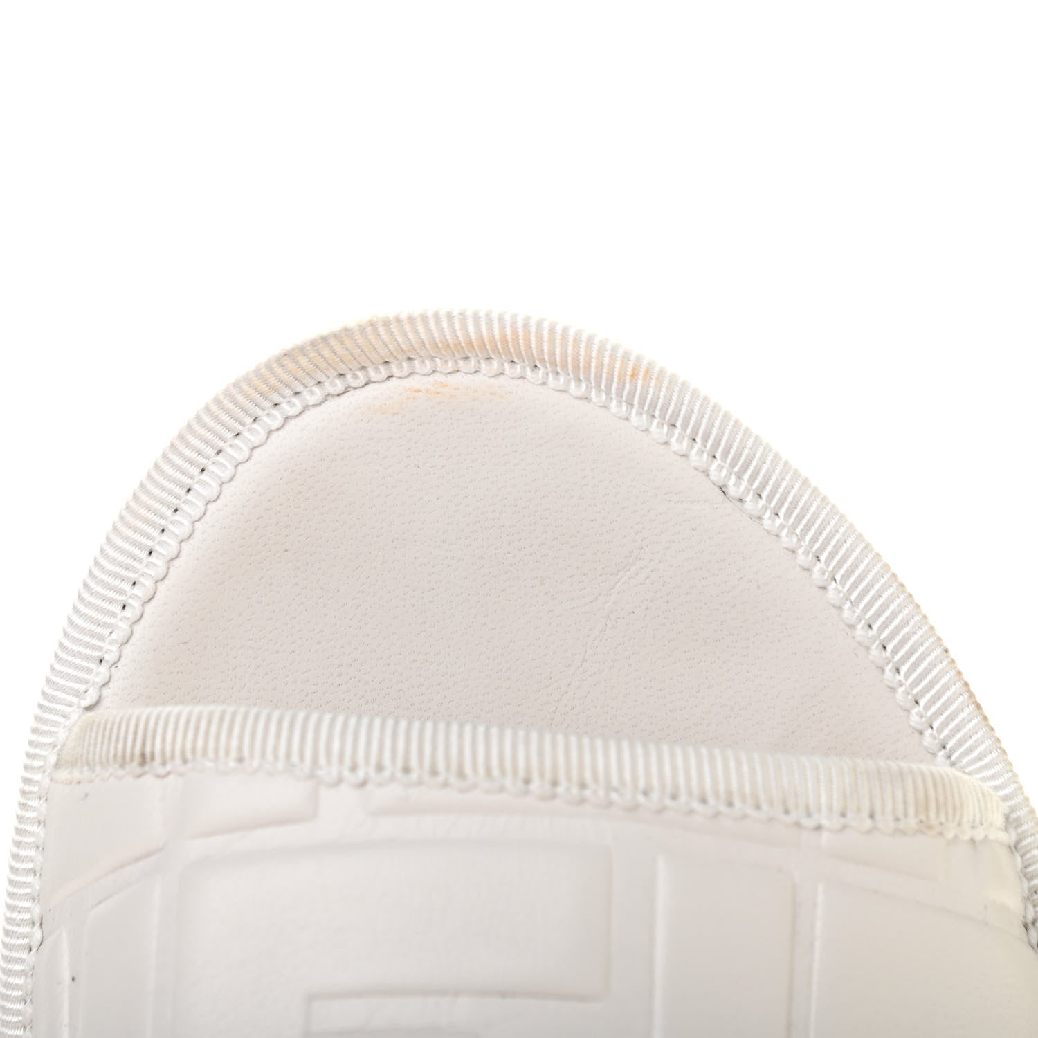 Fendi Nappa FF Embossed Espadrille Platform Sandals 38.5 Snow 8 of 8