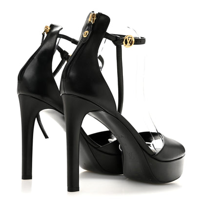Louis Vuitton Calfskin Platform Sandals 41 Black 5 of 10