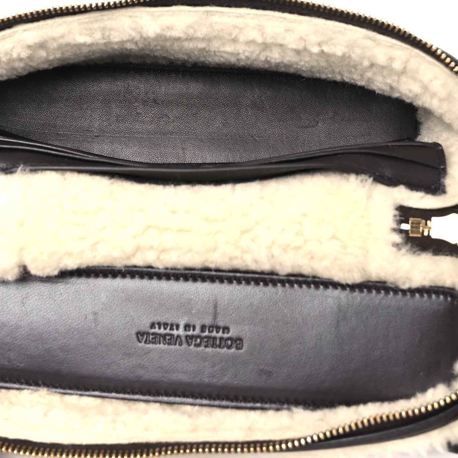 Bottega Veneta Calfskin Shearling Bang Bang Vanity Case Light Brown Teddy 5 of 11