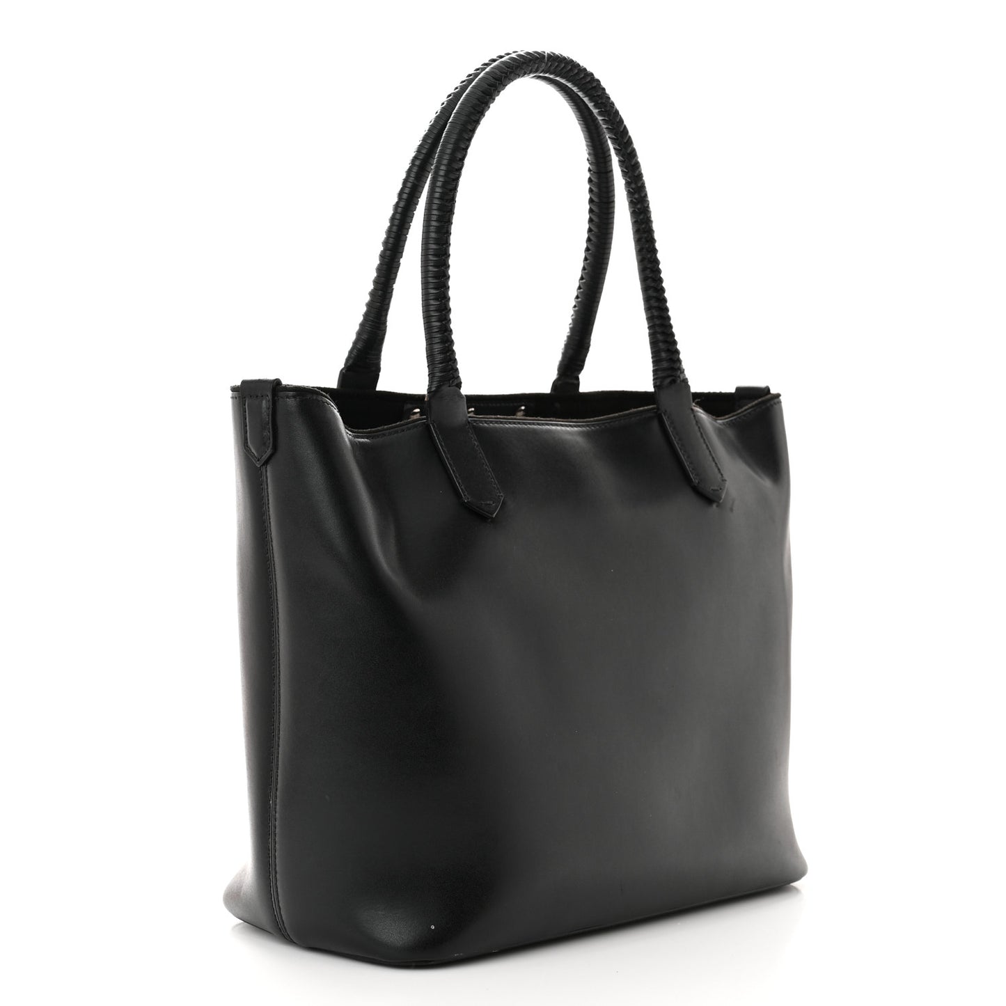 Calfskin Medium Antigona Whipstitch Handle Tote Black