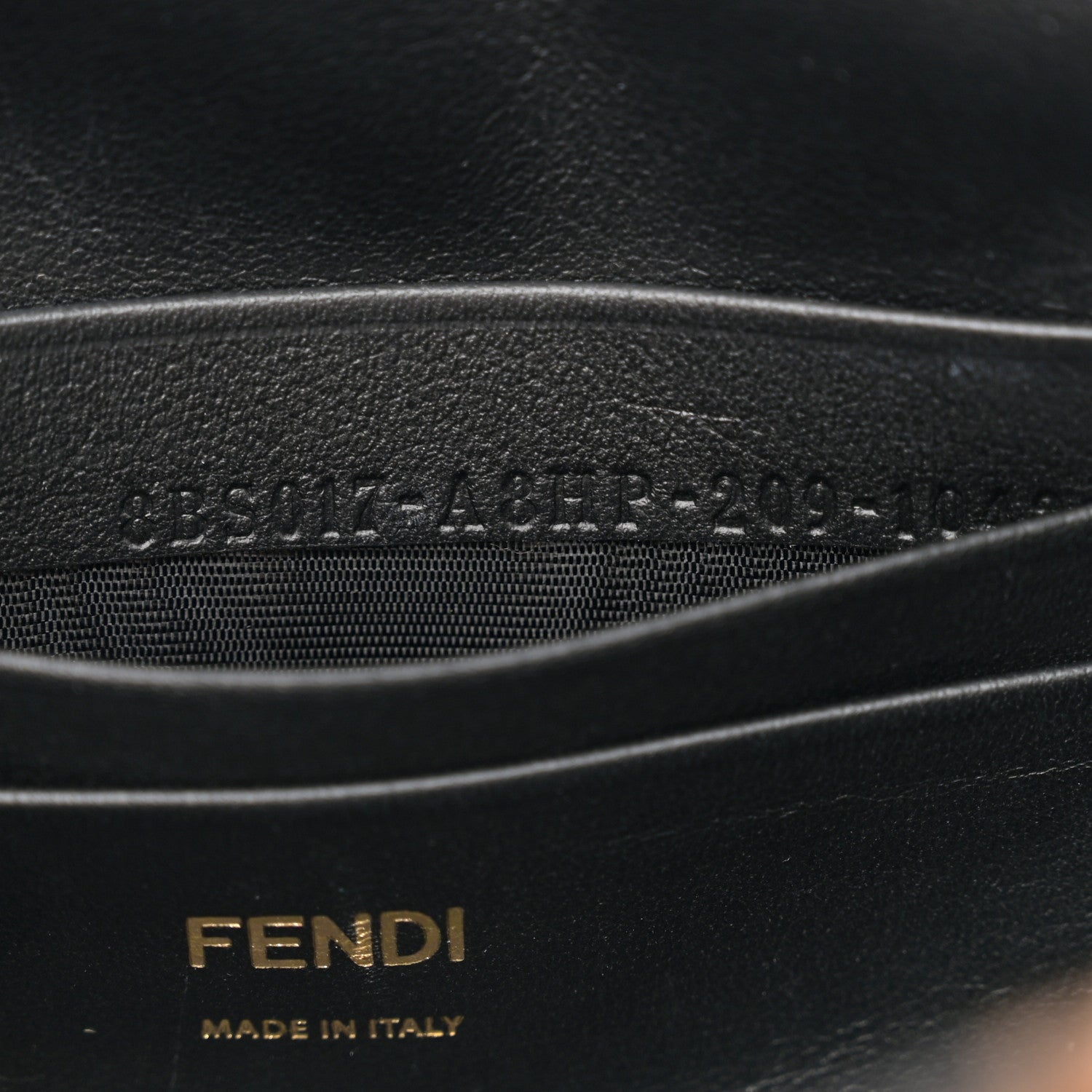Fendi Shearling Vitello Dolce Macro FF 1974 Mini Baguette Tobacco Black 7 of 11