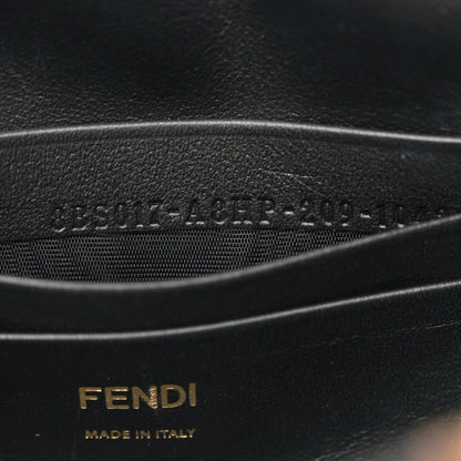 Fendi Shearling Vitello Dolce Macro FF 1974 Mini Baguette Tobacco Black 7 of 11