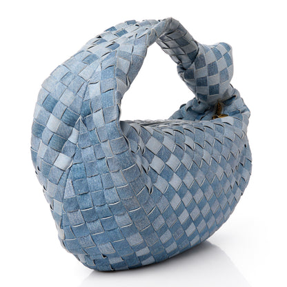 Bottega Veneta Nappa Denim Effect Intrecciato Teen Jodie Hobo Denim 3 of 11