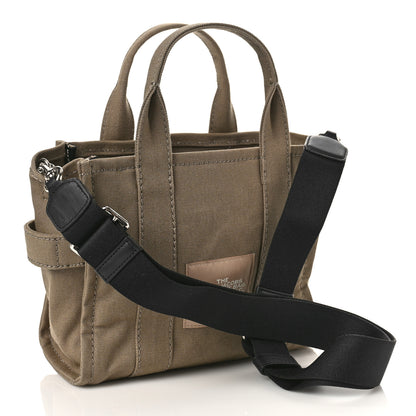 Marc Jacobs Cotton Canvas Small The Traveler Tote Bag Slate Green 3 of 9