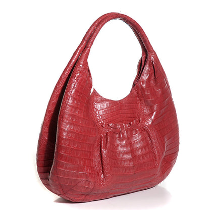 Nancy Gonzalez Crocodile Hobo Red 3 of 7