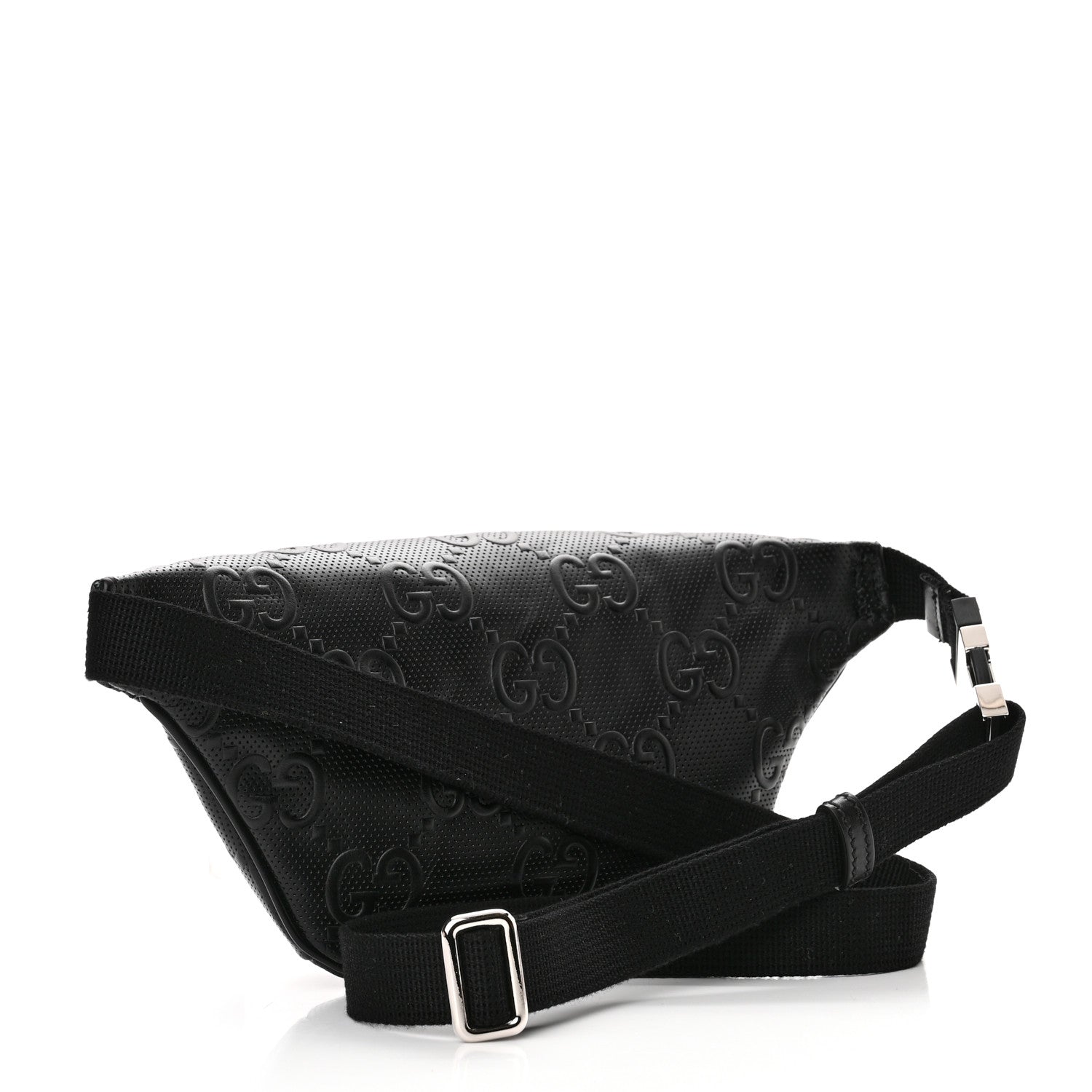 Gucci Calfskin GG Tennis Embossed Belt Bag Black 2 of 9