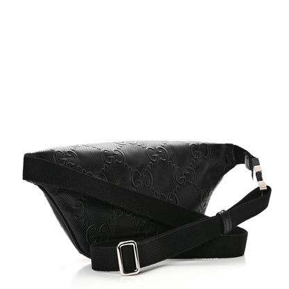 Gucci Calfskin GG Tennis Embossed Belt Bag Black 2 of 9