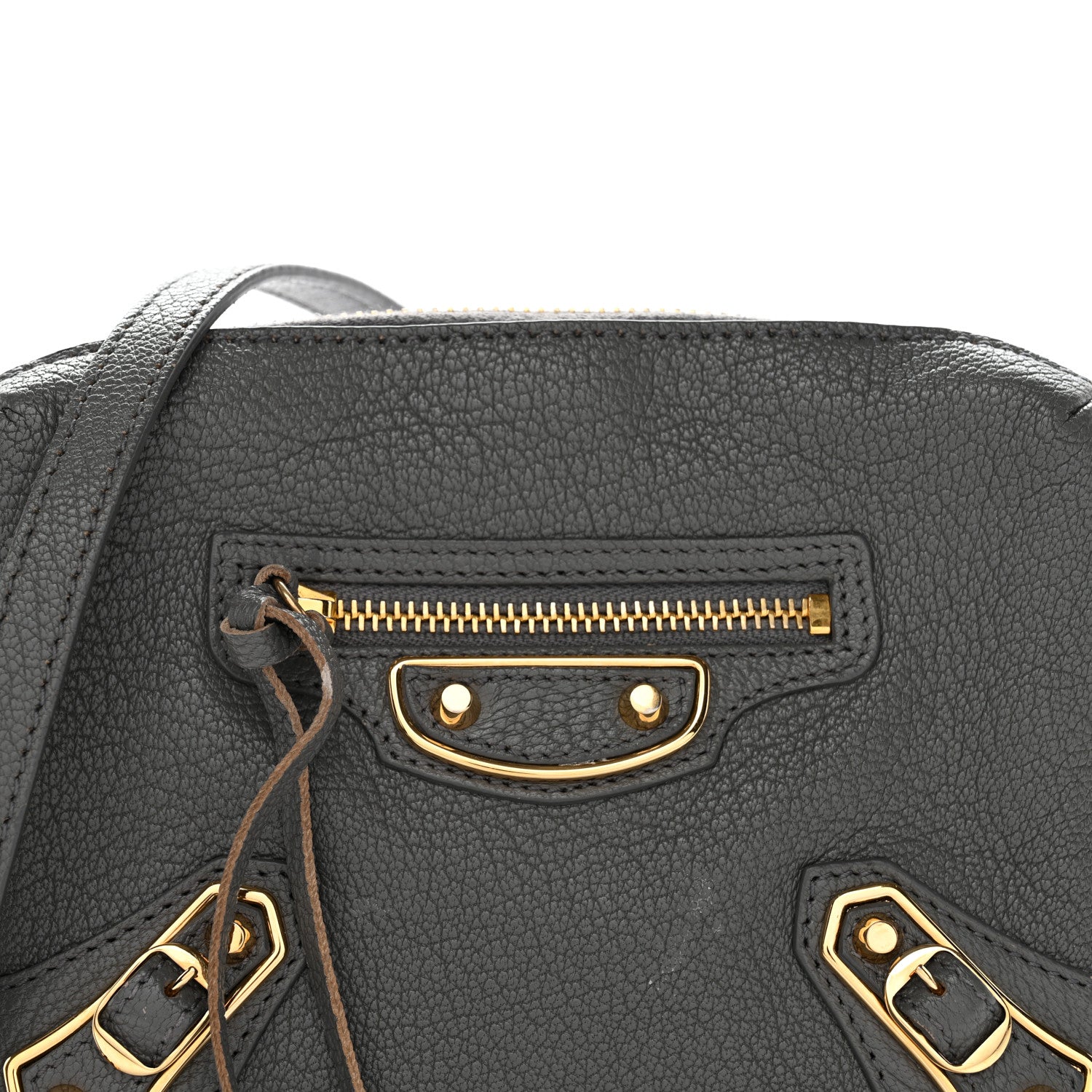 Balenciaga Chevre Gold Metallic Edge Hardware XS Reporter Crossbody Gris Acier 8 of 11