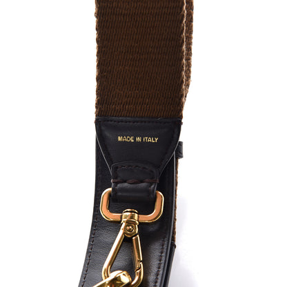 Fendi Ribbon Vitello Century FF 1974 Flat Studded Strap You Fango Marrone Ebano 4 of 4