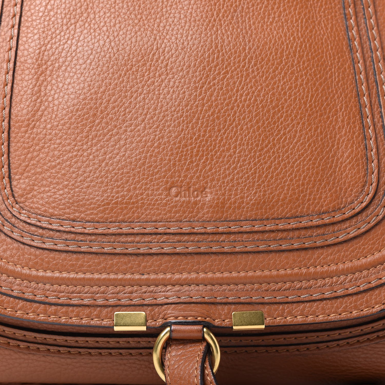 Chloe Calfskin Medium Marcie Satchel Tan 10 of 10