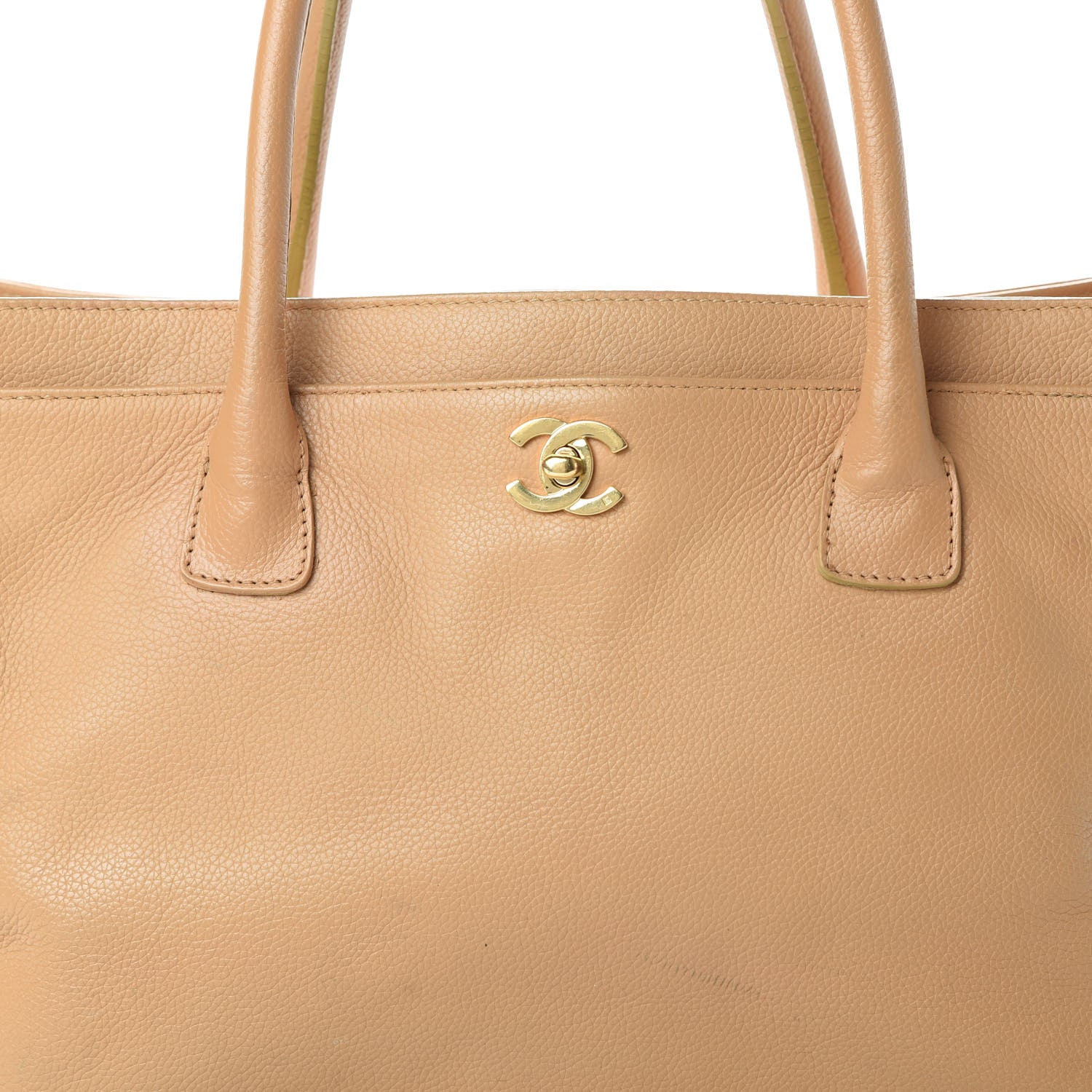 Chanel Calfskin Cerf Executive Shopper Tote Beige 8 of 16