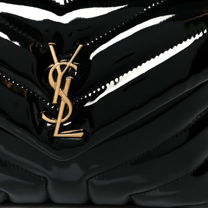 Saint Laurent Patent Y Quilted Monogram Toy Loulou Crossbody Bag Black 9 of 11