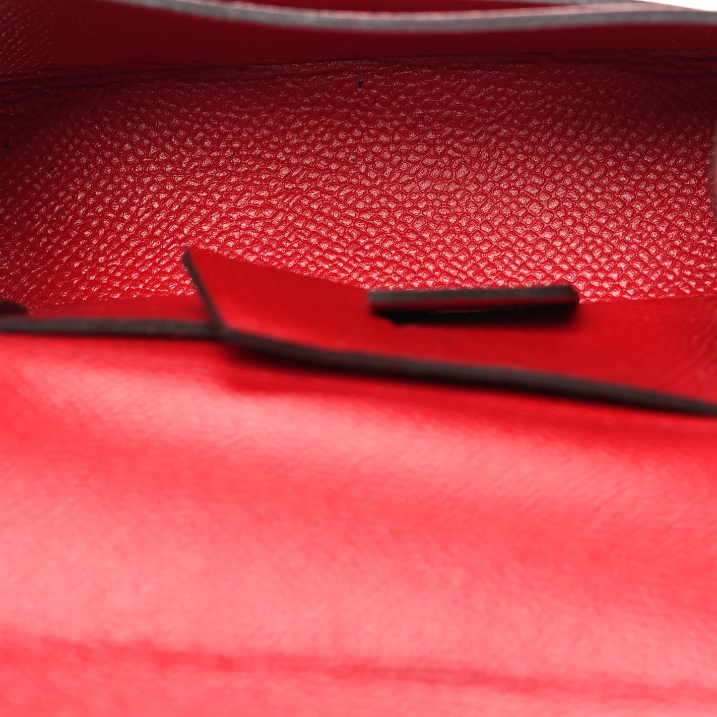 Grained Madame Calfskin Lipstick Case with Mirror Rouge Piment