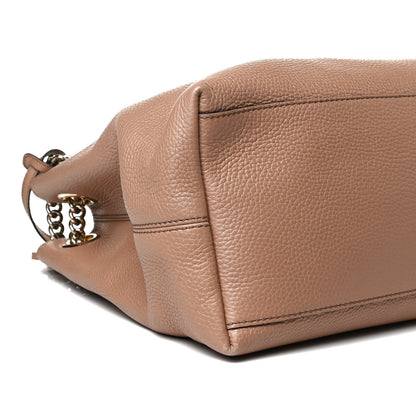 Gucci Pebbled Calfskin Medium Soho Chain Shoulder Bag Camelia 9 of 14