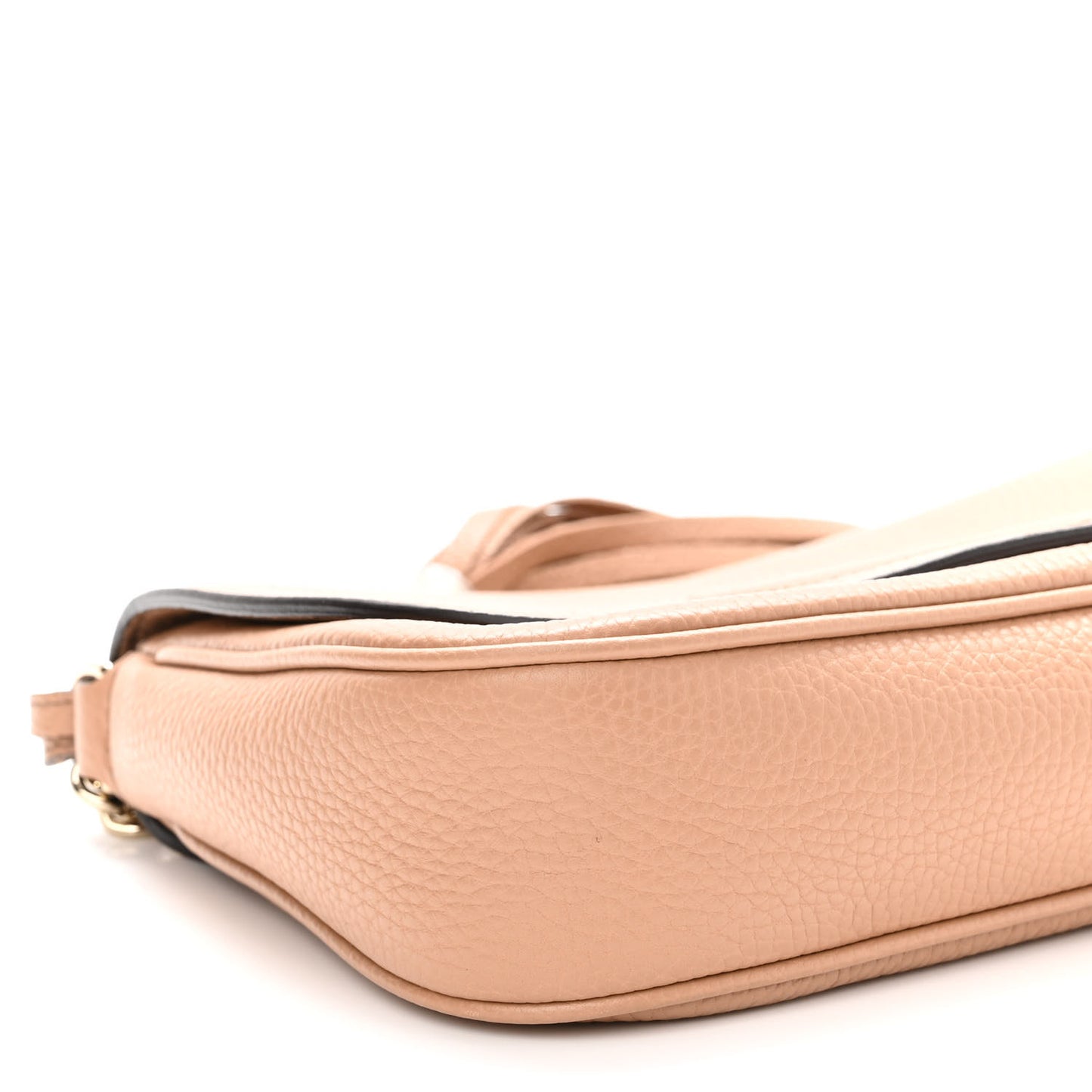 Pebbled Calfskin Medium Soho Flap Crossbody Camelia
