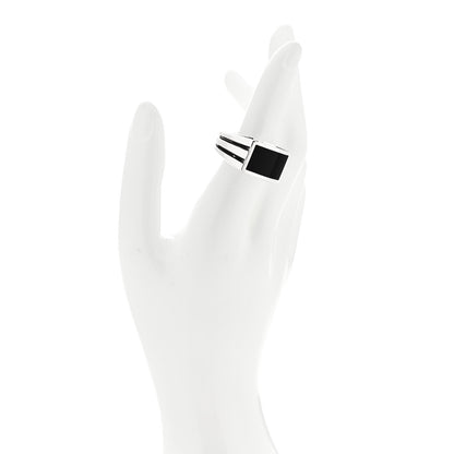 David Yurman Sterling Silver Black Onyx Beveled Streamline Signet Ring 60 9 2 of 6