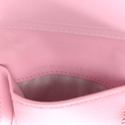 Christian Dior Lambskin Cannage Bi-Color Small Lady Dior Flap Card Holder Black Pink 7 of 9
