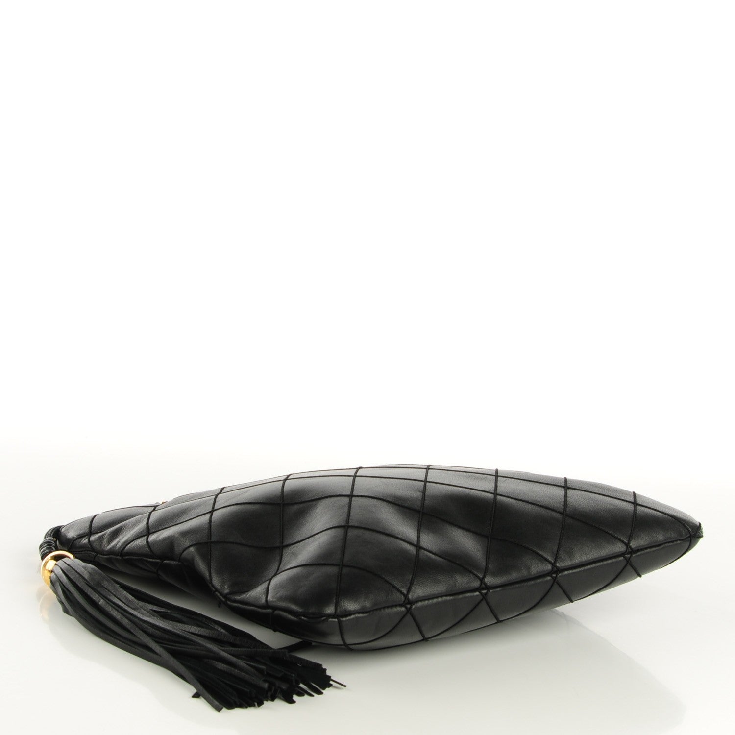 Chanel Lambskin Stitched Tassel Crossbody Black 4 of 8