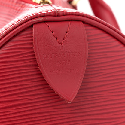 Louis Vuitton Epi Speedy 30 Castillan Red 6 of 15