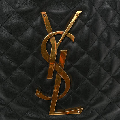 Saint Laurent Lambskin Quilted Maxi Icare Shopping Tote Black 12 of 14