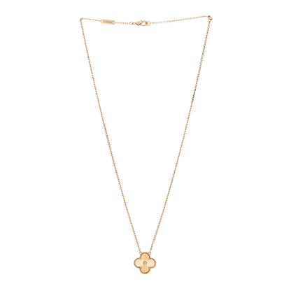 Van Cleef & Arpels 18K Yellow Gold Guilloche Vintage Alhambra Pendant Necklace 3 of 6