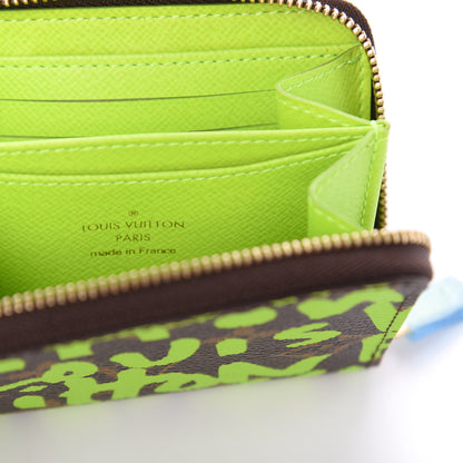 Louis Vuitton Monogram Graffiti Zippy Coin Purse Wallet Green 6 of 10