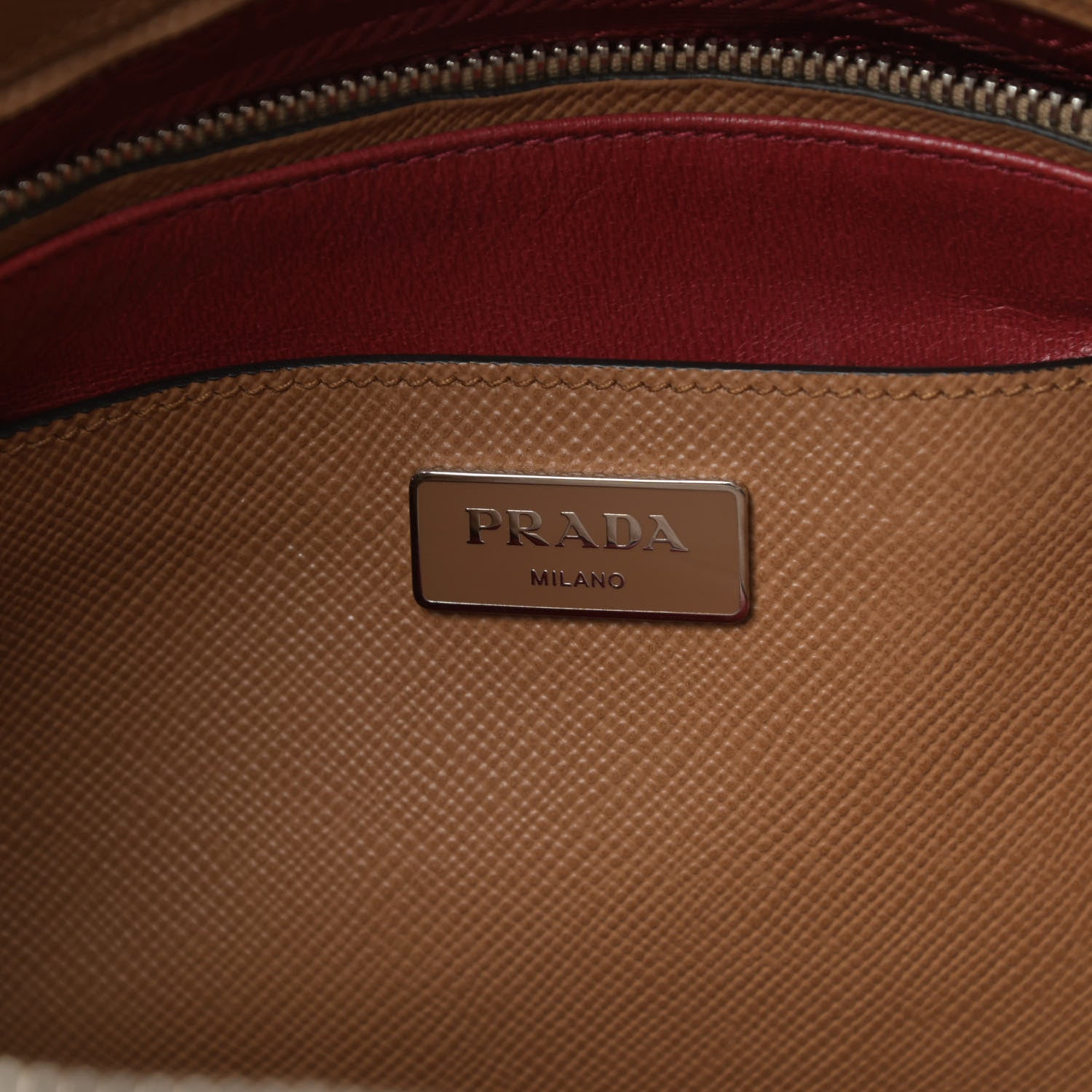 Prada Saffiano Cuir Twin Tote Caramel 6 of 18