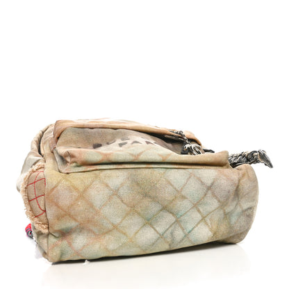 Chanel Graffiti Printed Canvas Medium Backpack Beige 4 of 10