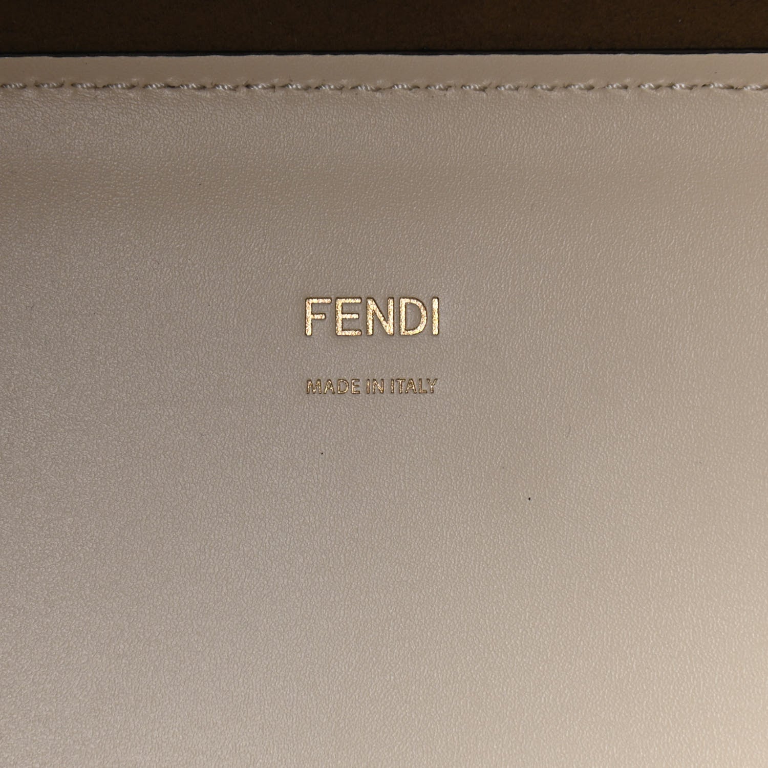 Fendi Glazed Fabric Vitello King Plexiglass FF 1974 Logo Hairdo Girls Inlay Medium Fendi Sunshine Shopper Tote Mogano Panna Multicolor 10 of 16
