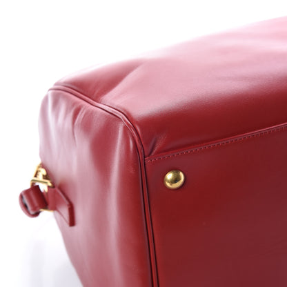 Saint Laurent Calfskin Classic Duffle 12 Red 10 of 14