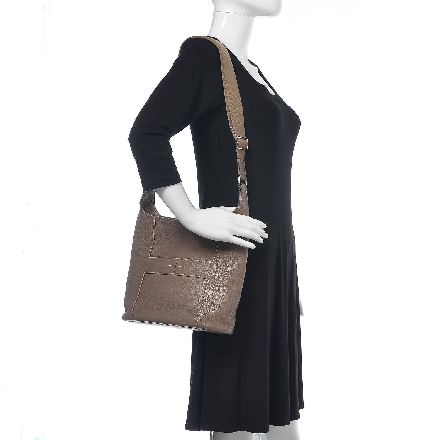 Hermes Taurillon Clemence Sac Good News PM Etoupe 2 of 8